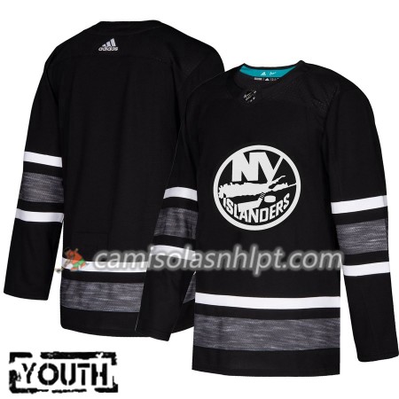 Camisola New York Islanders Blank 2019 All-Star Adidas Preto Authentic - Criança
